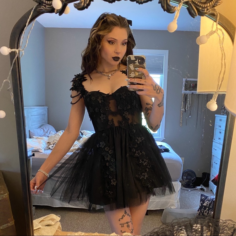 DOLLS KILL Unholy A Posh Evening Mini Dress